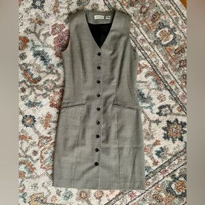 ANN TAYLOR HOUNDSTOOTH BUTTON UP DRESS